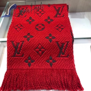 LOUIS VUITTON Wool Silk Logomania Scarf Lvs44465